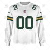 NFL Green Bay Packers Custom Name Number White Road Jersey Sweatshirt