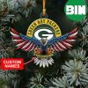 NFL Green Bay Packers Custom Name US Eagle Custom Shaped Ornament