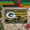 NFL Green Bay Packers Custom Name US Flag Rubber Doormat