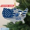 NFL Indianapolis Colts Custom Name Flag Map US Custom Shaped Ornament