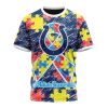 NFL Indianapolis Colts Custom Name Number Puzzle Autism Awareness T-Shirt