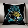 NFL Jacksonville Jaguars Black Square Pillow Case