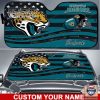 NFL Jacksonville Jaguars Custom Name American Flag Car Sunshade