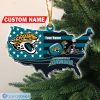NFL Jacksonville Jaguars Custom Name Flag Map US Custom Shaped Ornament