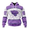 NFL Jacksonville Jaguars Custom Name Number Fight Cancer Pullover Hoodie