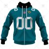 NFL Jacksonville Jaguars Custom Name Number Teal Home Jersey Zip Up Hoodie