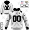 NFL Jacksonville Jaguars Custom Name Number White Road Jersey Pullover Hoodie