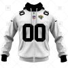 NFL Jacksonville Jaguars Custom Name Number White Road Jersey Zip Up Hoodie