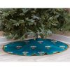 NFL Jacksonville Jaguars Teal Micro Plush Christmas Tree Skirt