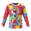 NFL Kansas City Chiefs Custom Name Number Puzzle Autism Awareness Sweatshirt