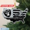 NFL Las Vegas Raiders Custom Name Flag Map US Custom Shaped Ornament