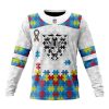 NFL Las Vegas Raiders Custom Name Number Autism Awareness Sweatshirt