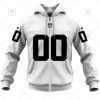 NFL Las Vegas Raiders Custom Name Number White Road Jersey Zip Up Hoodie