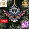 NFL Las Vegas Raiders Custom Name US Eagle Custom Shaped Ornament