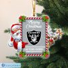 NFL Las Vegas Raiders Santa And Reindeer Custom Shaped Ornament