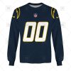 NFL Los Angeles Chargers Custom Name Number Navy Alternate Jersey Sweatshirt
