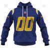 NFL Los Angeles Chargers Custom Name Number Royal Alternate Jersey Pullover Hoodie