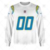 NFL Los Angeles Chargers Custom Name Number White Road Jersey Sweatshirt
