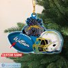 NFL Los Angeles Chargers Custom Name Rugby Ball Helmet Custom Shaped Ornament