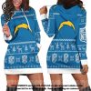 NFL Los Angeles Chargers Holiday Women Hoodie Dress