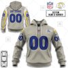 NFL Los Angeles Rams Custom Name Number Bone Road Jersey Pullover Hoodie