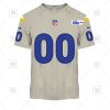 NFL Los Angeles Rams Custom Name Number Bone Road Jersey T-Shirt