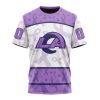 NFL Los Angeles Rams Custom Name Number Fight Cancer T-Shirt