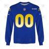 NFL Los Angeles Rams Custom Name Number Royal Home Jersey Sweatshirt