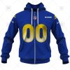 NFL Los Angeles Rams Custom Name Number Royal Home Jersey Zip Up Hoodie