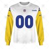 NFL Los Angeles Rams Custom Name Number White Alternate Jersey Sweatshirt