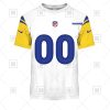 NFL Los Angeles Rams Custom Name Number White Alternate Jersey T-Shirt