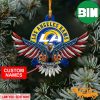 NFL Los Angeles Rams Custom Name US Eagle Custom Shaped Ornament