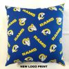 NFL Los Angeles Rams Multi Logo Square Pillow Case