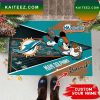 NFL Miami Dolphins Custom Name Mickey Rubber Doormat