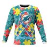 NFL Miami Dolphins Custom Name Number Puzzle Autism Awareness Sweatshirt