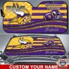 NFL Minnesota Vikings Custom Name American Flag Car Sunshade