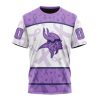 NFL Minnesota Vikings Custom Name Number Fight Cancer T-Shirt