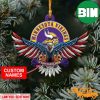 NFL Minnesota Vikings Custom Name US Eagle Custom Shaped Ornament