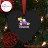 NFL Minnesota Vikings Peanuts Snoopy And Woodstock Heart Shaped Ornament