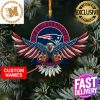 NFL New England Patriots Custom Name US Eagle Custom Shaped Ornament