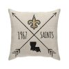 NFL New Orleans Saints Cross Arrow Square Pillow Case