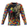 NFL New Orleans Saints Custom Name Number Autism Awareness Design Sweatshirt