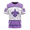 NFL New Orleans Saints Custom Name Number Fight Cancer T-Shirt