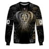 NFL New Orleans Saints Custom Name Number Rose Dragon Sweatshirt