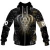 NFL New Orleans Saints Custom Name Number Rose Dragon Zip Up Hoodie