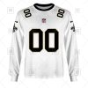 NFL New Orleans Saints Custom Name Number White Road Jersey Sweatshirt
