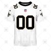 NFL New Orleans Saints Custom Name Number White Road Jersey T-Shirt