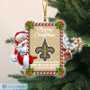 NFL New Orleans Saints Santa And Reindeer Custom Shaped Ornament