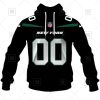 NFL New York Jets Custom Name Number Black Alternate Jersey Pullover Hoodie