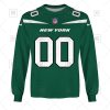 NFL New York Jets Custom Name Number Green Home Jersey Sweatshirt